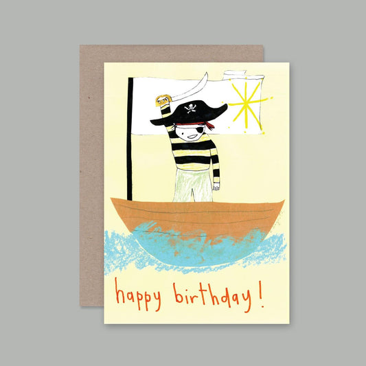 AHD - HAPPY BIRTHDAY PIRATE BOY - Blank Greeting Card