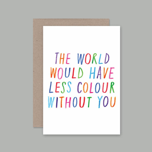 AHD - LESS COLOUR- Blank Greeting Card