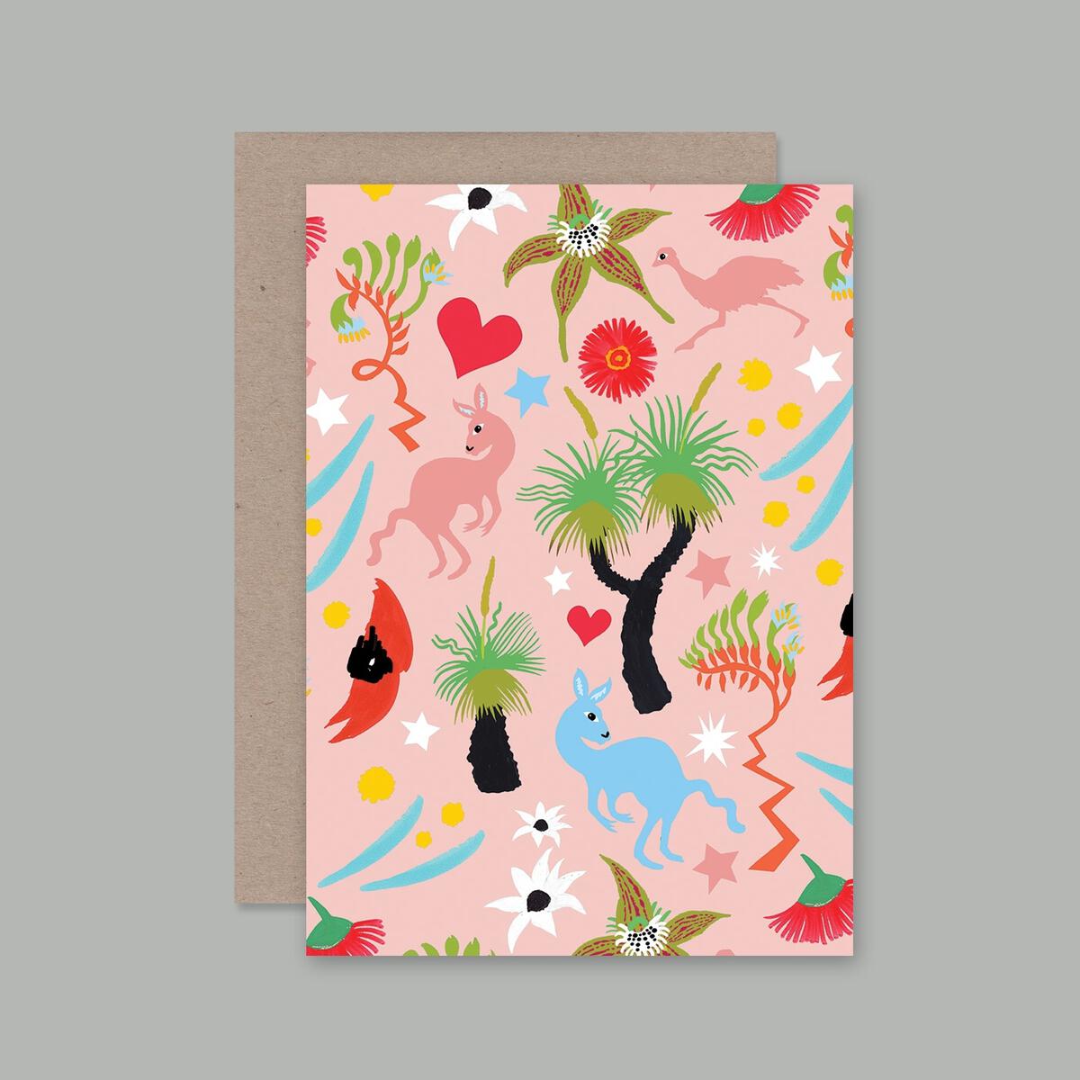 AHD - Bush Jamboree- Blank Greeting Card