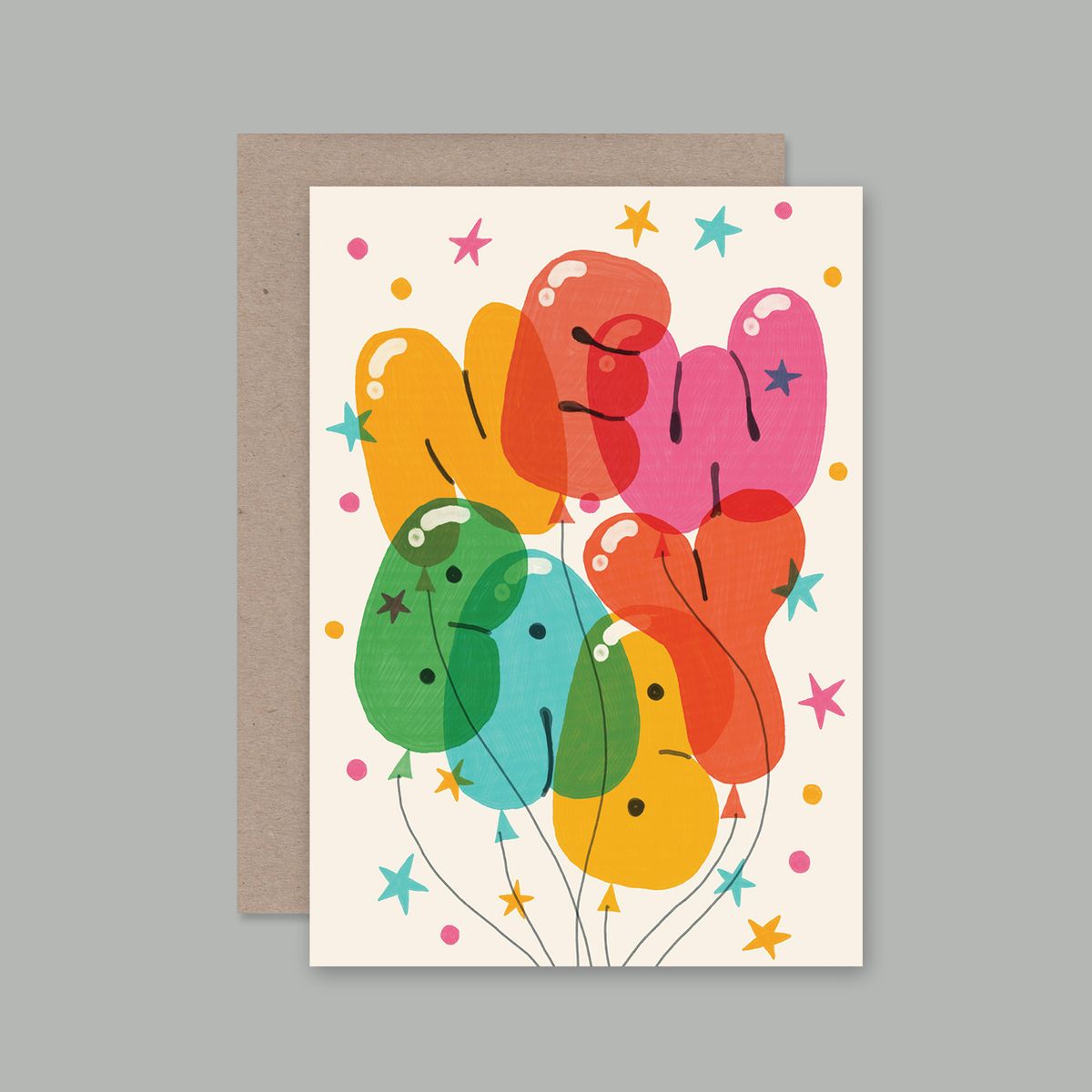 AHD - Baby Balloons- Blank Greeting Card