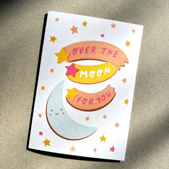 LAUREN SISSON STUDIO- "Over the Moon" Congratulations Card