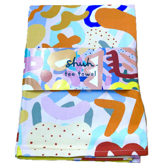 SHUH- Tea Towel- Coral