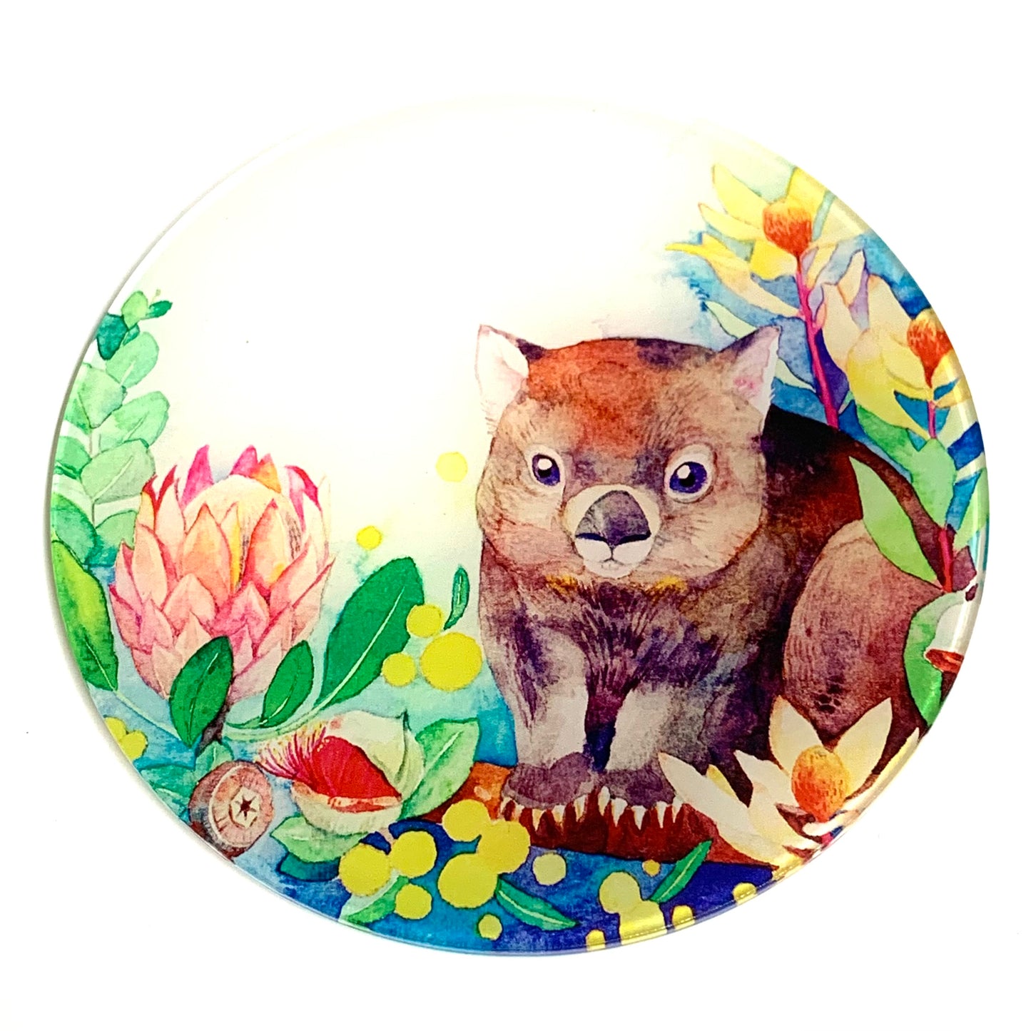 WATERCOLOURS BY CAT- Wombat- Australian Animal Art Coaster