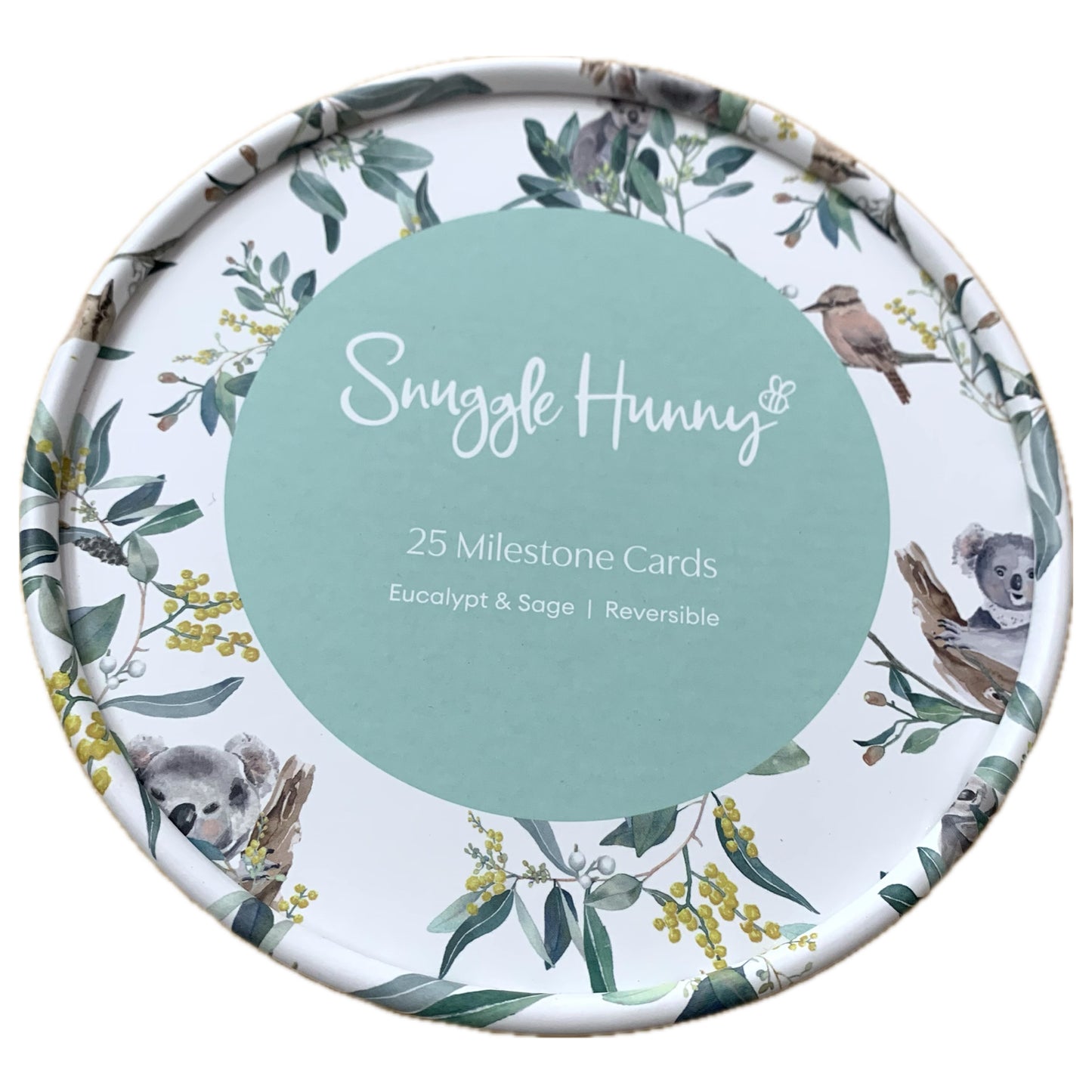 SNUGGLE HUNNY Eucalypt and Sage Reversible Milestone Cards