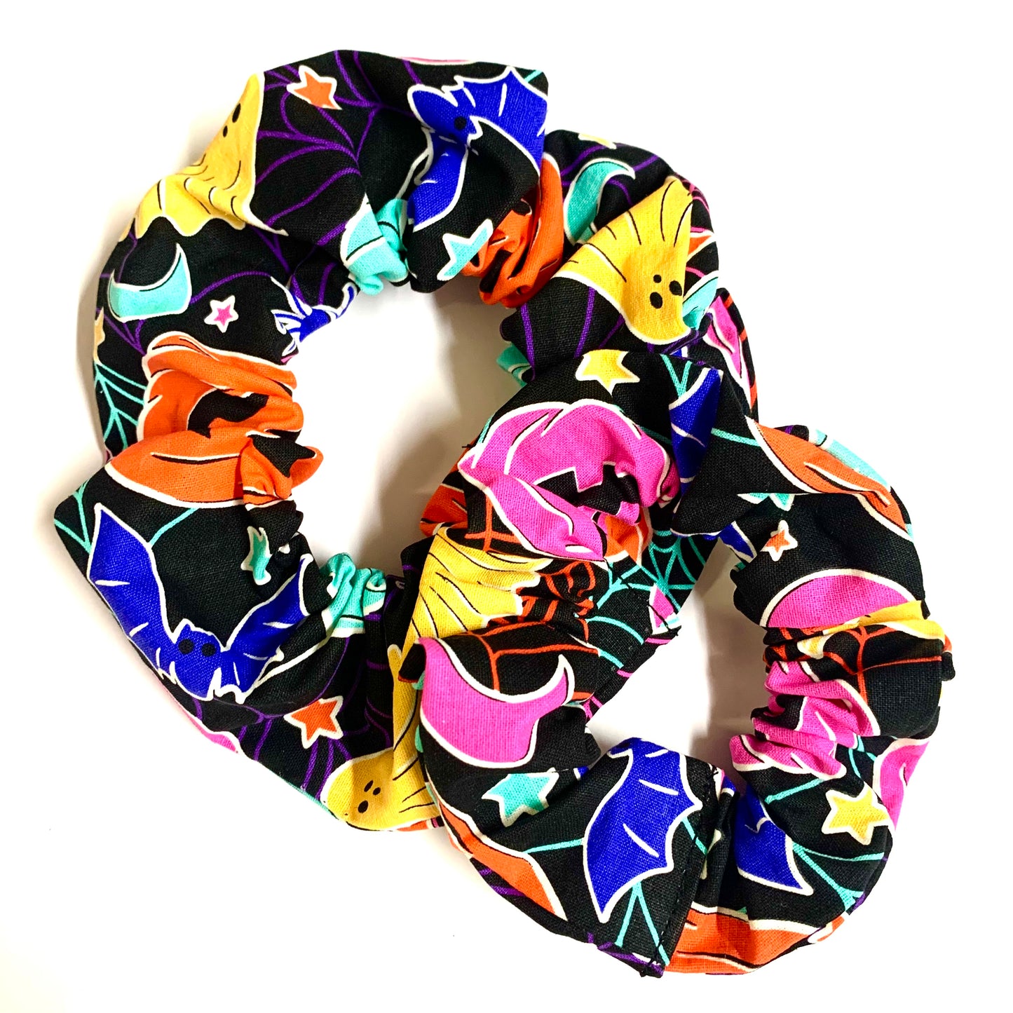 MUMMA WHOOPEE - "Pumpkin Web" Halloween Regular Scrunchies