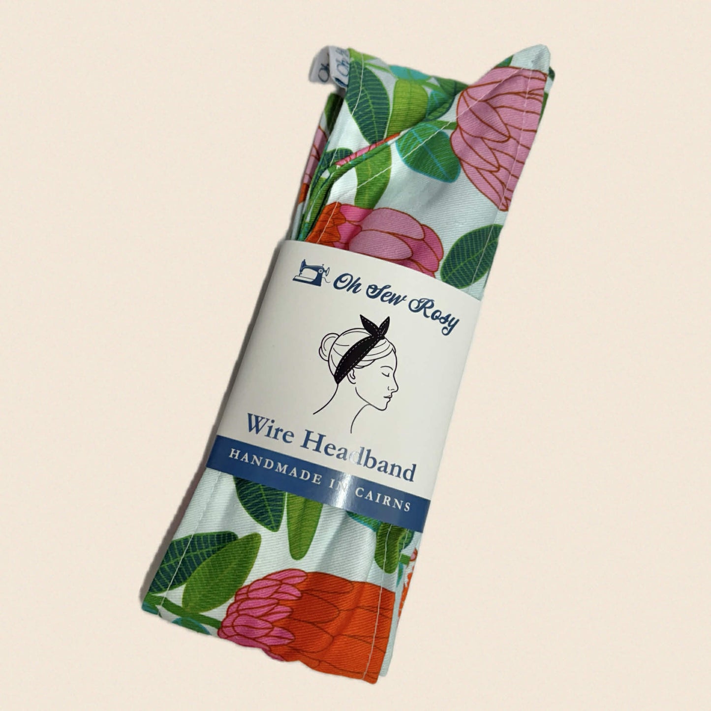 OH SEW ROSY: WIRE HEADBAND - Proteas (Jocelyn Proust Fabric)