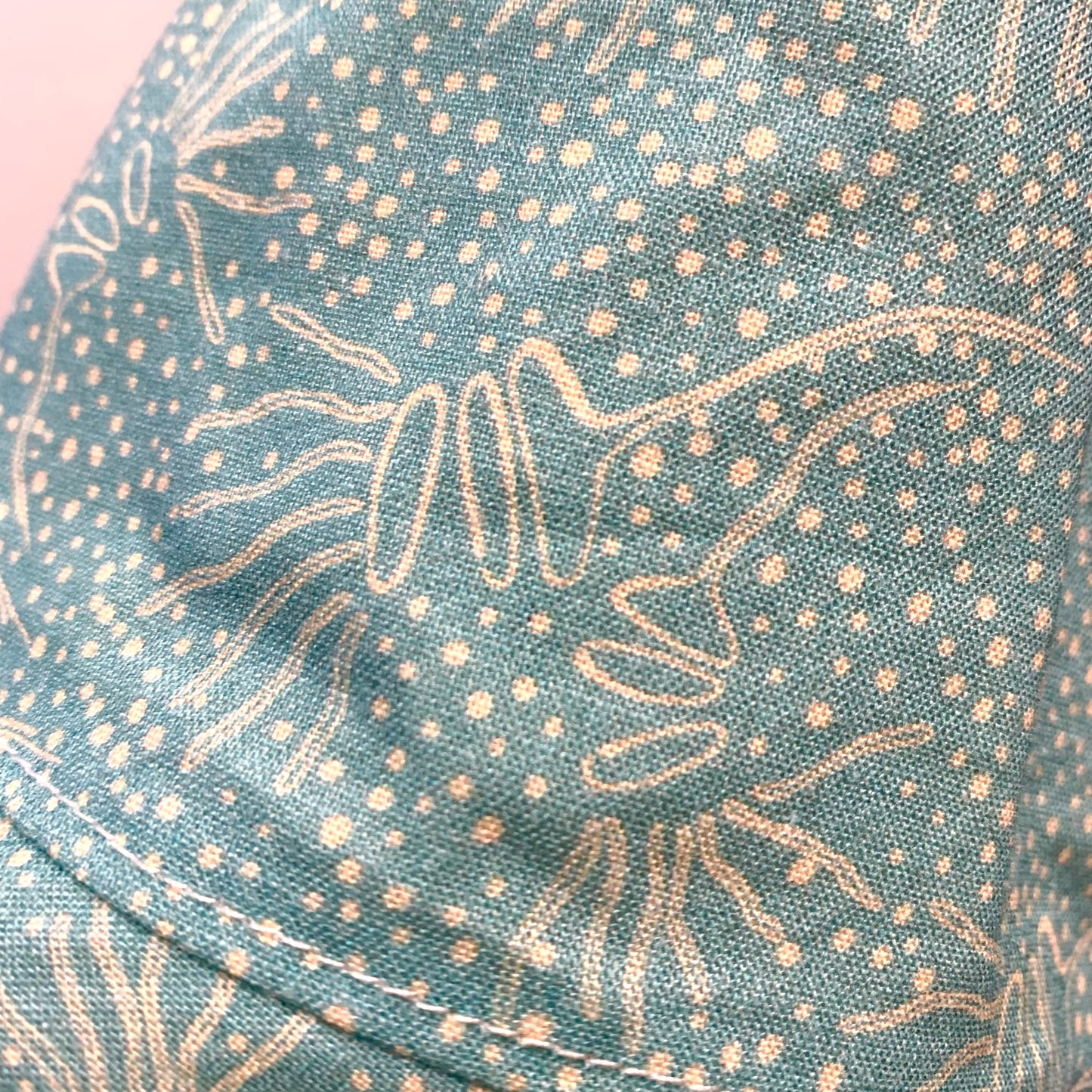 Teacups n Quilts- Blue Abstract Gum - Adult Size