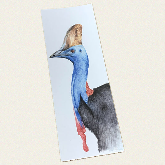 Shanna Trees Creations- "Cassowary" Bookmark- White Paper
