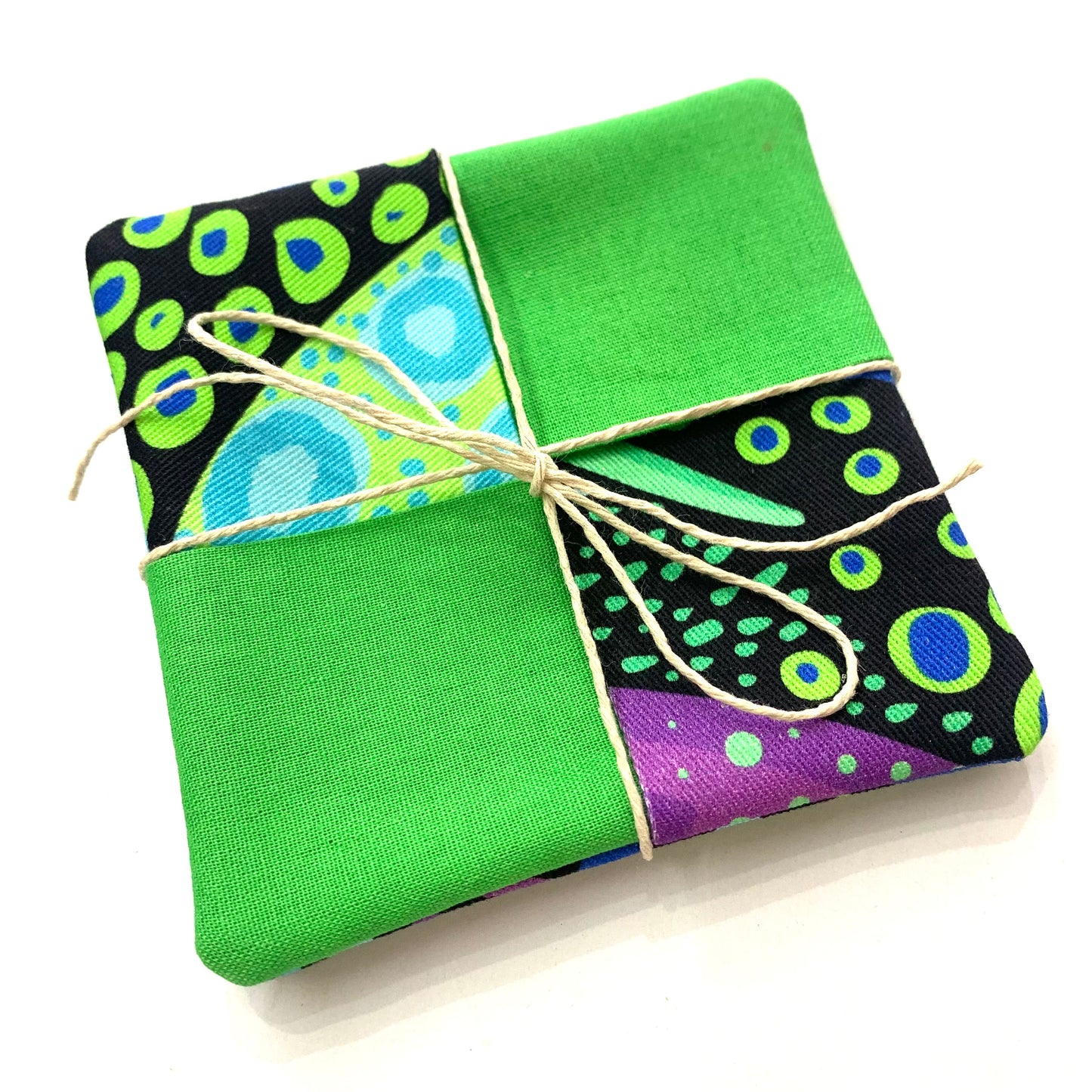 MAKIN' WHOOPEE- 2 PACK WINE GLASS SLIPPER/COASTERS- Rays & Green