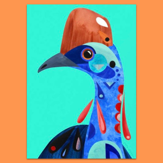 PETE CROMER - CASSOWARY A3 FINE ART PRINT