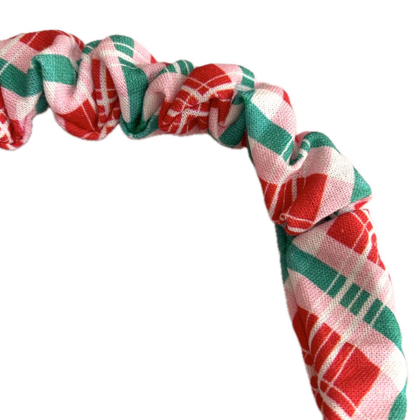 THIS BIRD HAS FLOWN - SMALL CHRISTMAS SCRUNCHIE HEADBANDS- Jolly Tartan