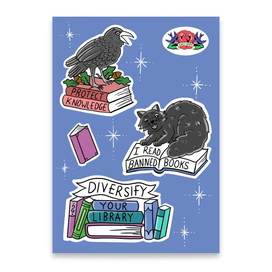 JUBLY-UMPH - "Read Banned Books" - Sticker Sheet