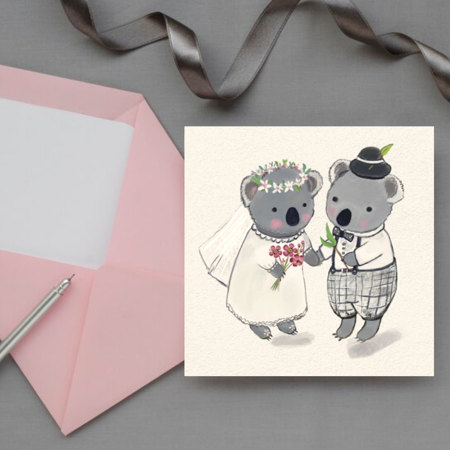 NUOVO - "Koala Wedding" by Shaney Hyde- GREETING CARD