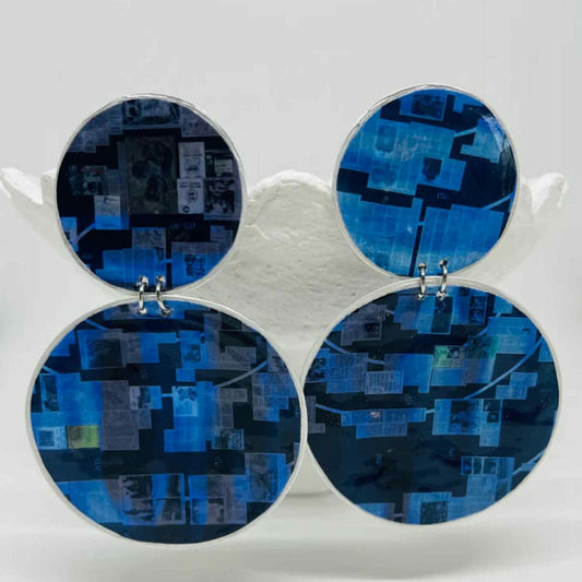 EDIE & BILL- ANNA MEGA DROP- Recycled Coffee Pod & Magazine Earrings