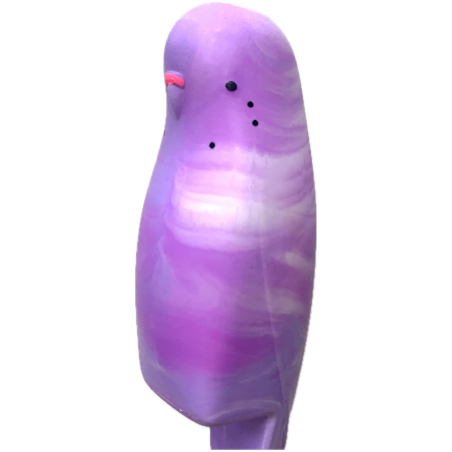 PETE CROMER - RESIN BUDGERIGAR #5 - Purple Swirl with White