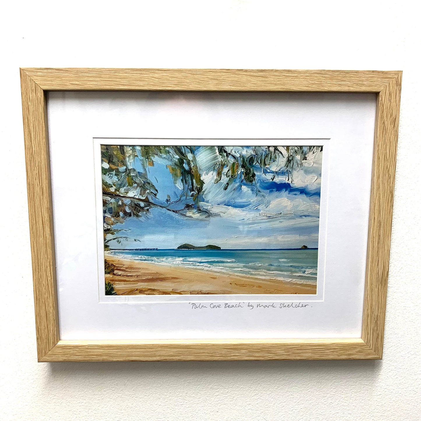 Mark Skelcher Artist - "Palm Cove Beach (Islands)"- Framed Artist Print