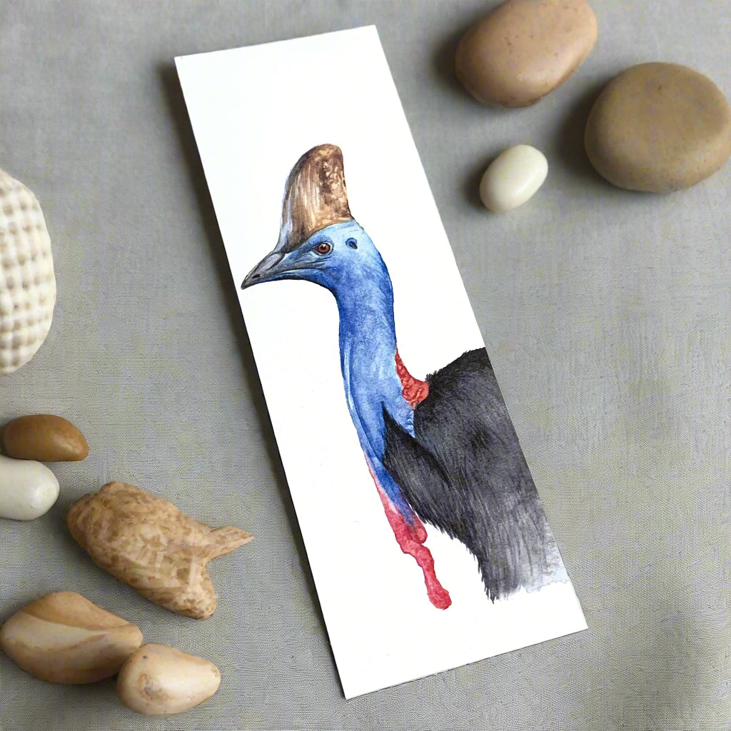 Shanna Trees Creations- "Cassowary" Bookmark- White Paper