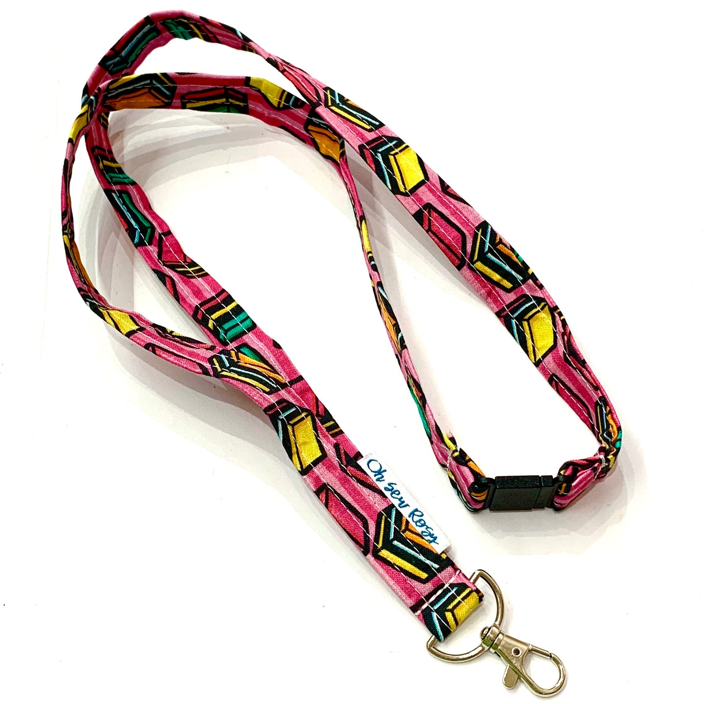 OH SEW ROSY: FABRIC LANYARD - Liquorice Allsorts