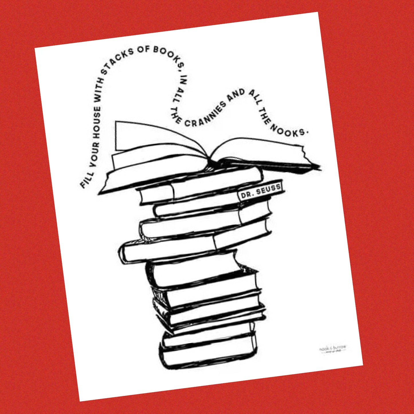 NOOK & BURROW- "Dr Seuss" A4 Print