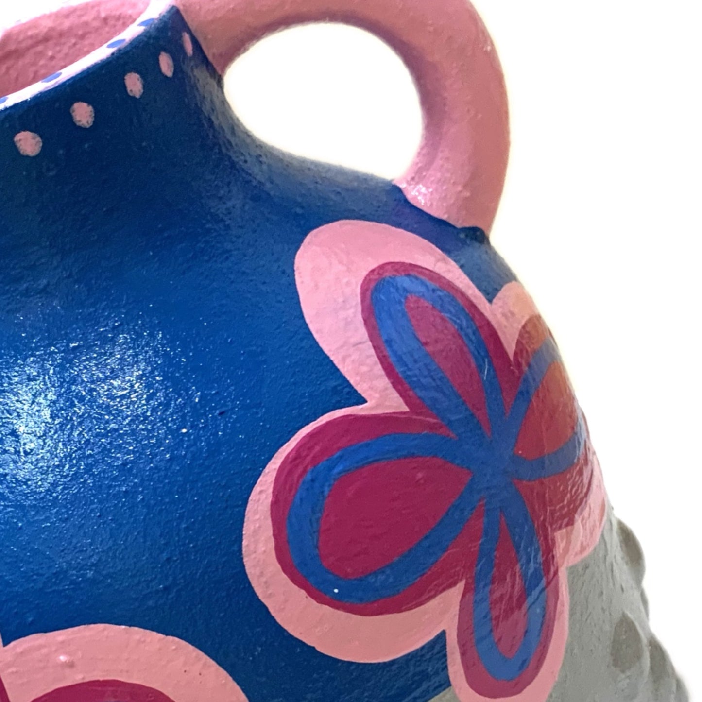 THIS BIRD HAS FLOWN - Short Bump Vase- Silver, Pink & Blue