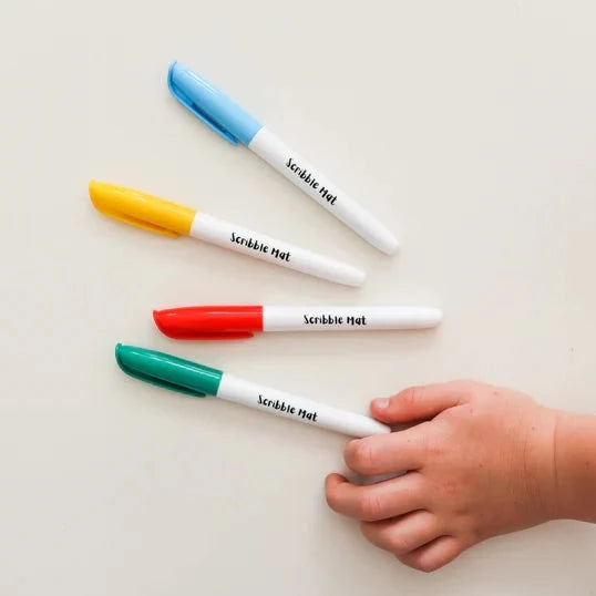 SCRIBBLE MAT- Pack of 4 Scribble Mat Pens + Free Brown Pen