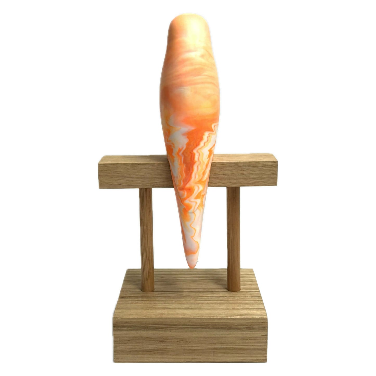 PETE CROMER - RESIN BUDGERIGAR #3- Just Peachy Swirl