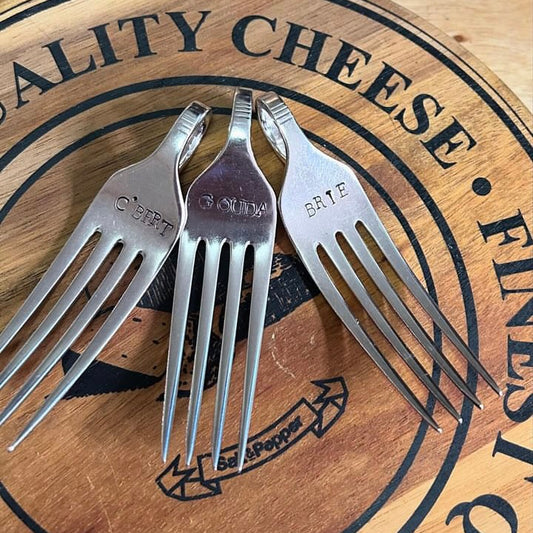 MOLLY MADE- Cheese Fork Set #2- Brie, Camembert & Gouda