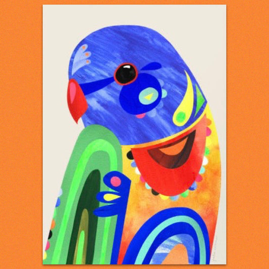 PETE CROMER - RAINBOW LORIKEET A3 FINE ART PRINT
