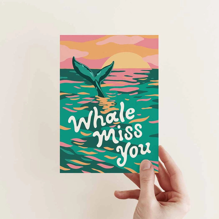 OUTER ISLAND - 'Whale Miss You' Farewell Greeting Card