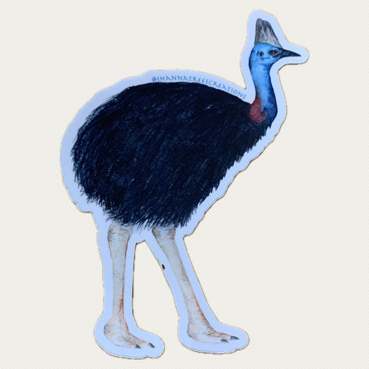 Shanna Trees Creations- Cassowary- Large Sticker