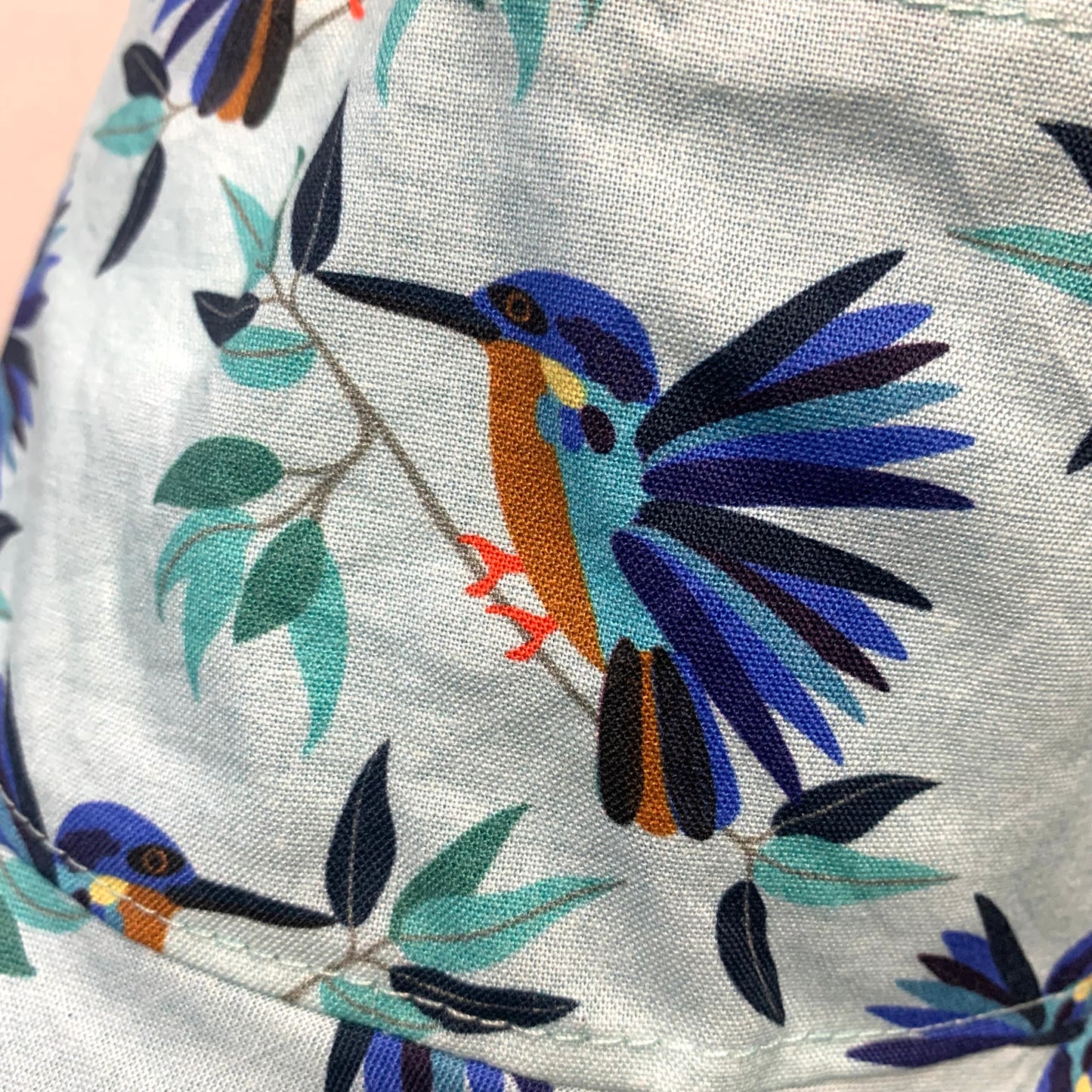 Teacups n Quilts- Kingfisher Fabric Hat- Adult Size