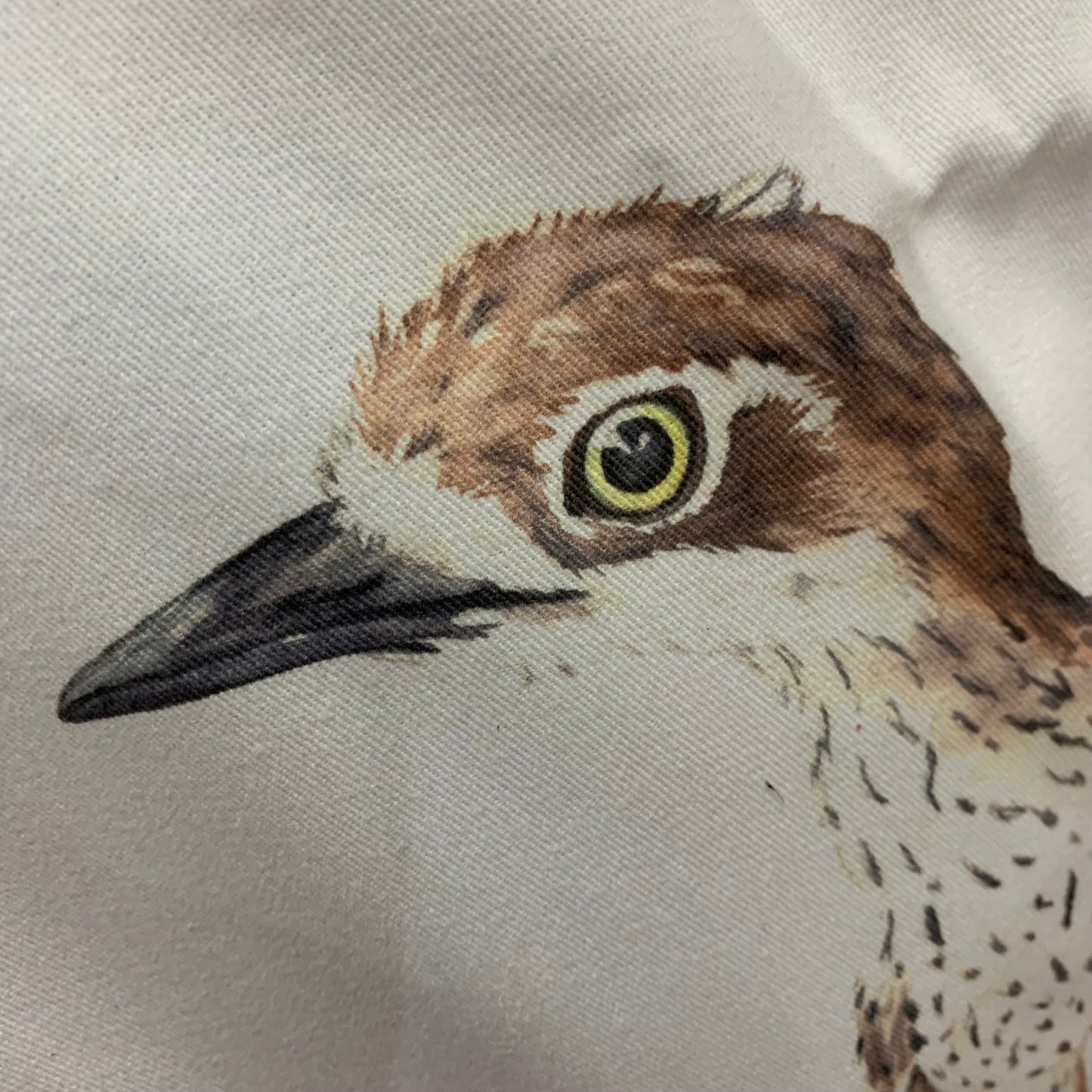 Shanna Trees Creations- "Curlew" Organic Cotton Zip Pouches- White
