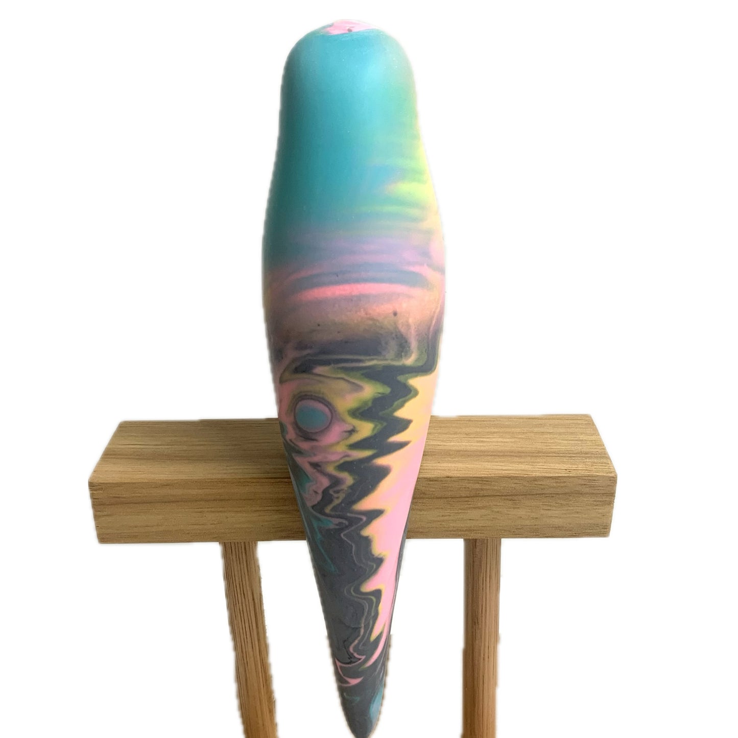 PETE CROMER - RESIN BUDGERIGAR #2 - Bubblegum Swirl