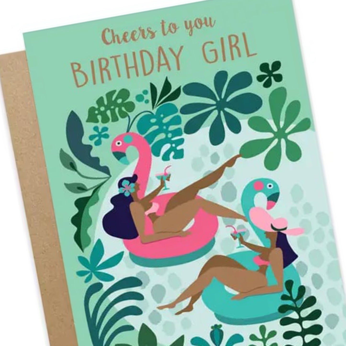 3 BIRDIES STUDIO- "Birthday Girl"- Greeting Card