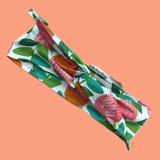 OH SEW ROSY: WIRE HEADBAND - Proteas (Jocelyn Proust Fabric)