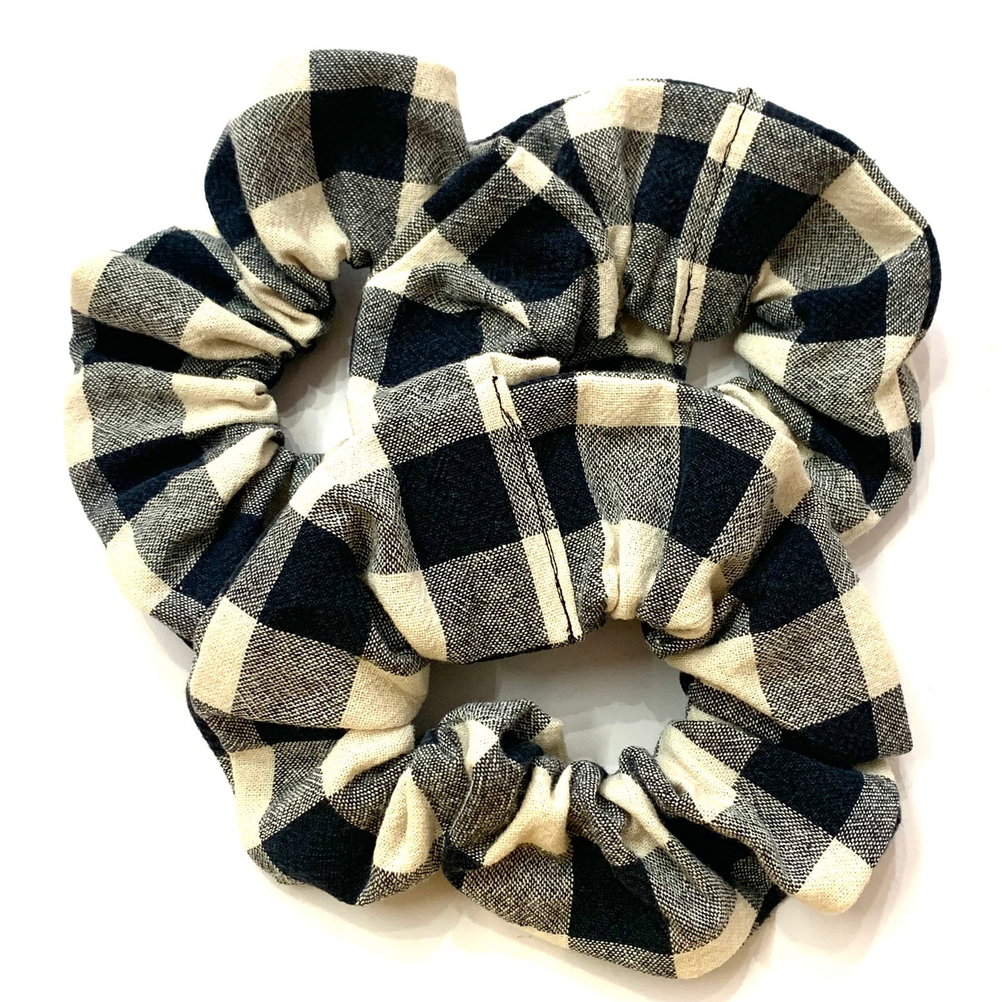 MAKIN' WHOOPEE - JUMBO "Black Check" SCRUNCHIES