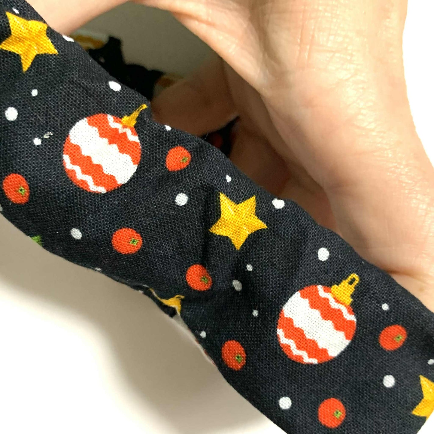 MUMMA WHOOPEE - Regular “Baubles on Black” Christmas SCRUNCHIES