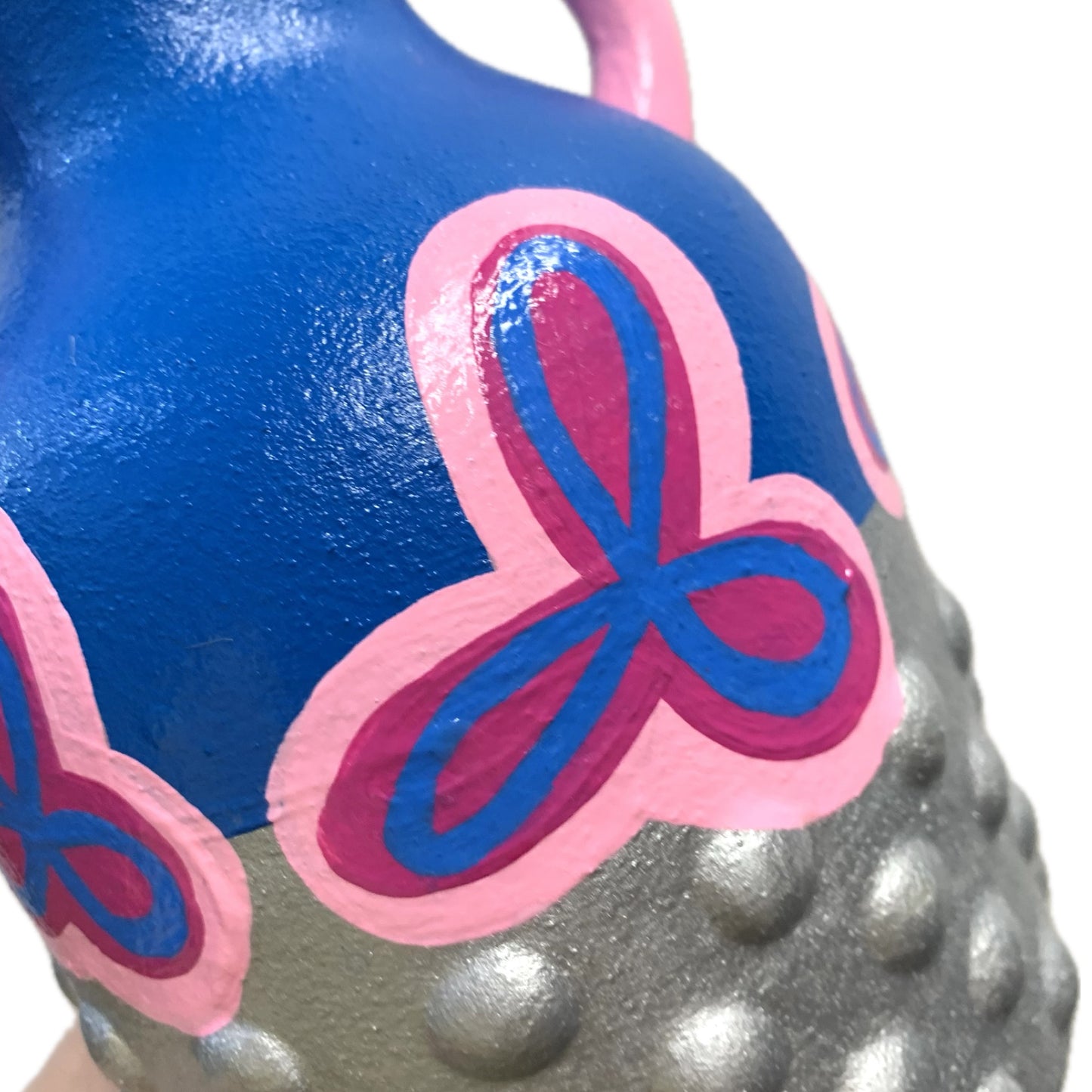 THIS BIRD HAS FLOWN - Short Bump Vase- Silver, Pink & Blue