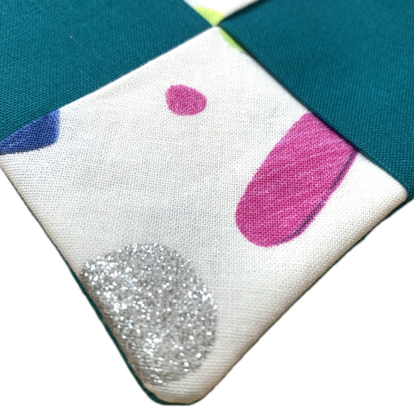 MUMMA WHOOPEE- 4 PACK WINE GLASS SLIPPER/COASTERS- Blobs & Teal