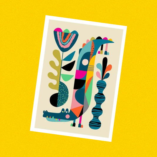 3 BIRDIES STUDIO- "Crocodile" A5 Art Print
