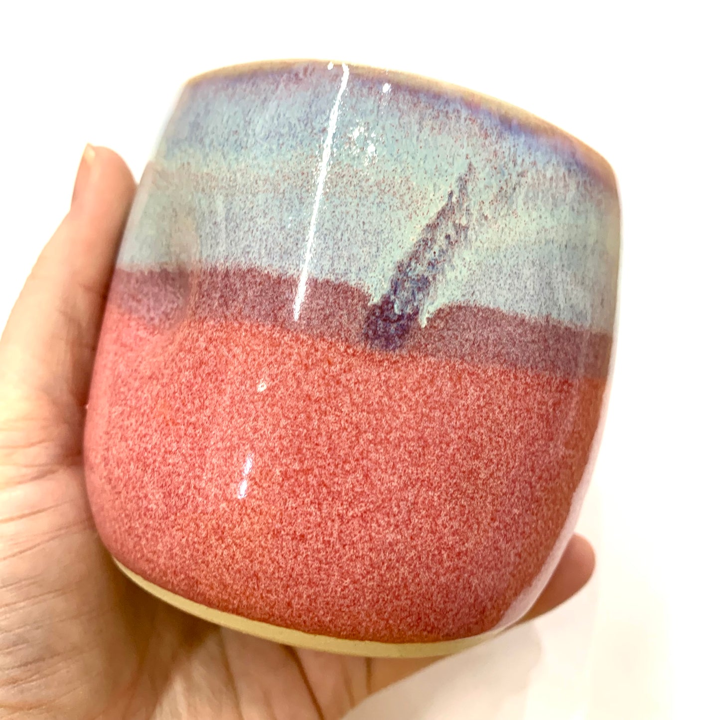 EARTH BY HAND- Hug Mugs- Pink & Purple Glaze