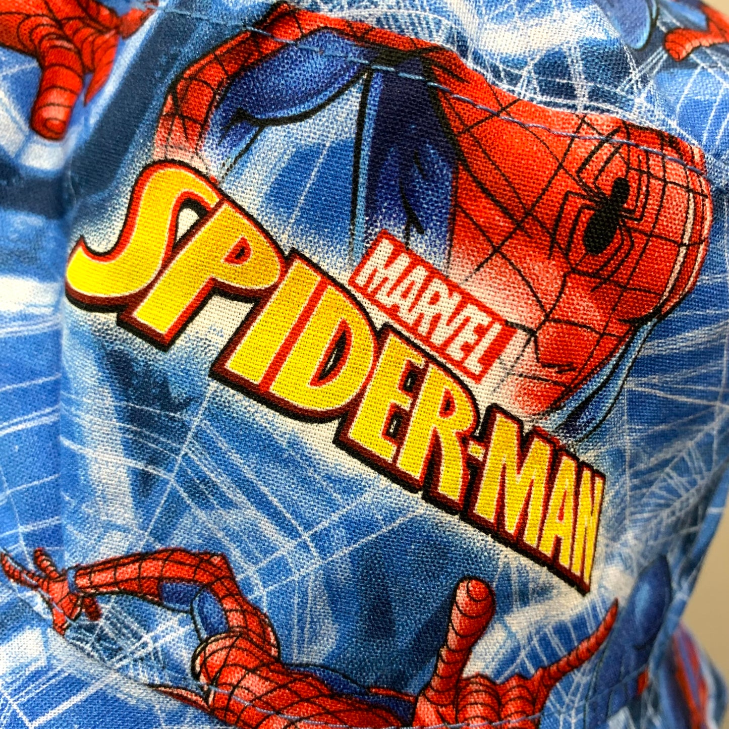 Teacups n Quilts - Spiderman Fabric Hat - Kids Size Large