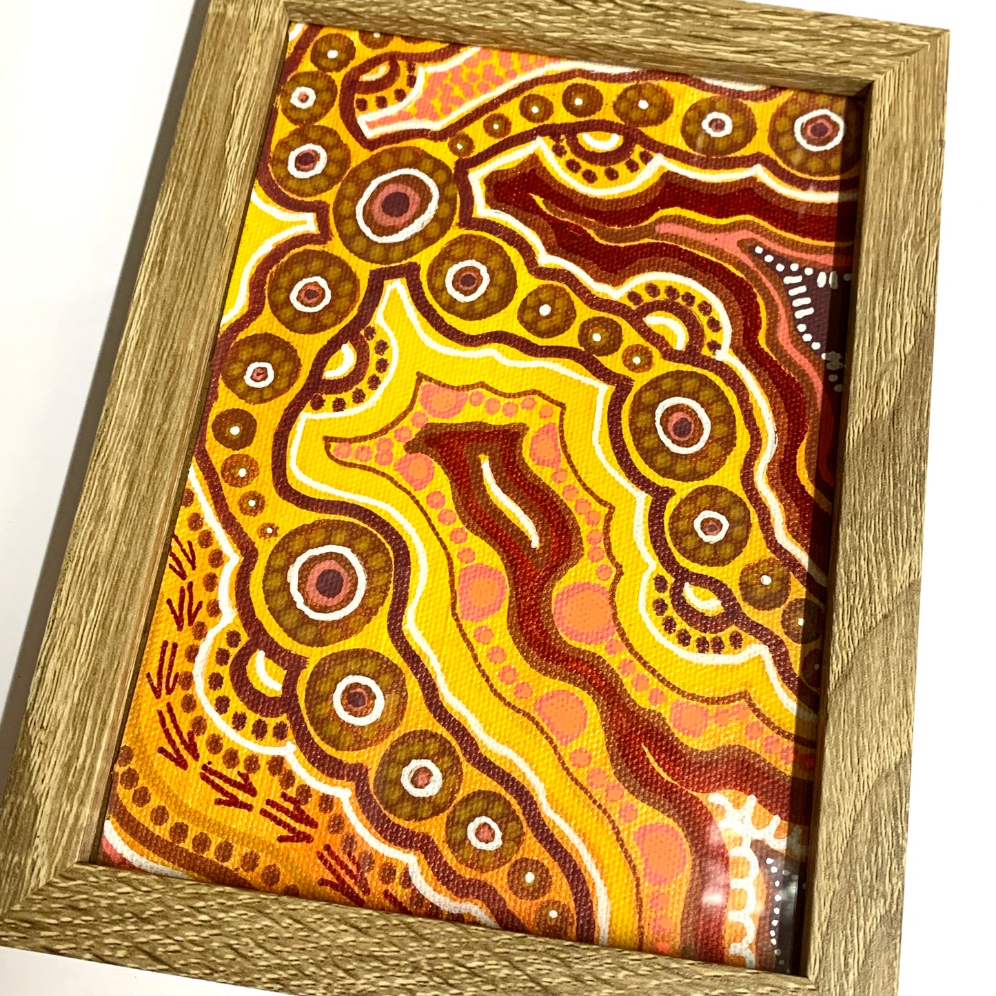ART BY GAYLEE - Mini Timber Framed Original Painting #1- Oranges