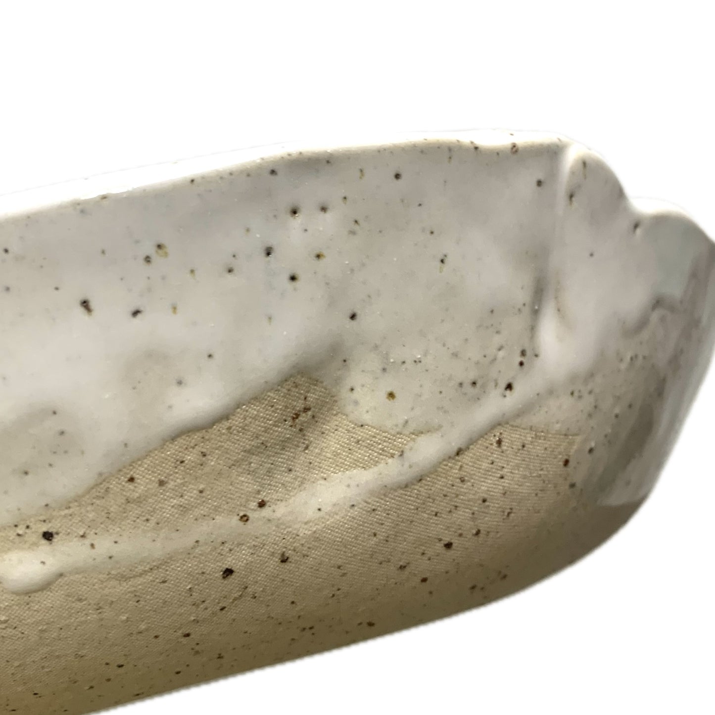 EARTH BY HAND- Salad Bowl - Speckled White- SERVERS NOT INCLUDED