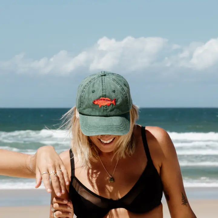 PALLION POINT - FISH LIDS - Coral Trout Cap in Green
