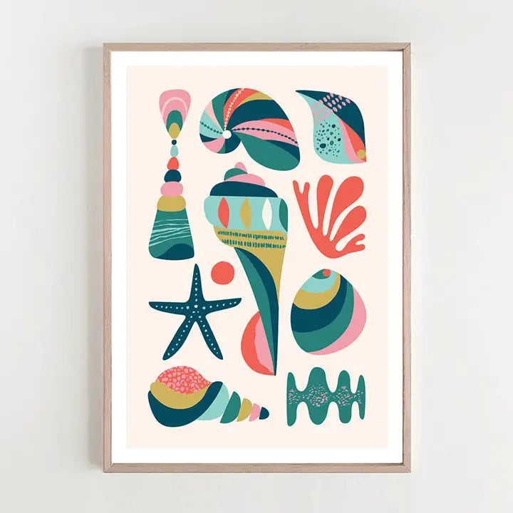 3 BIRDIES STUDIO- "Seashell" A5 Art Print