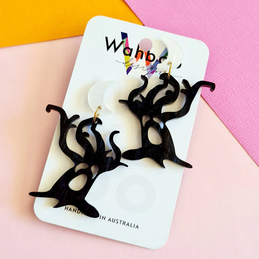 WAHBOO- Halloween Spooky Tree Dangle Earrings