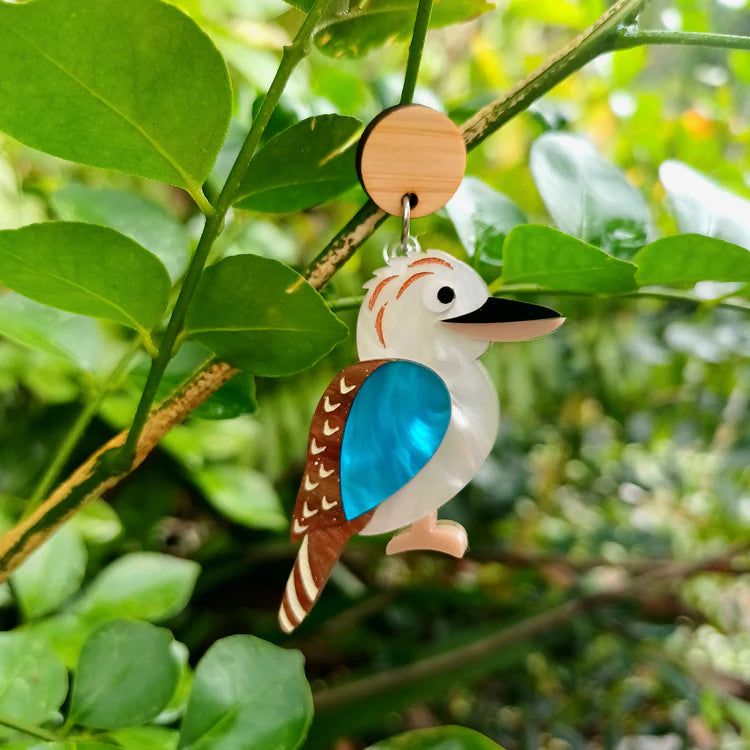 WAHBOO- Kookaburra Stud Dangle Earrings