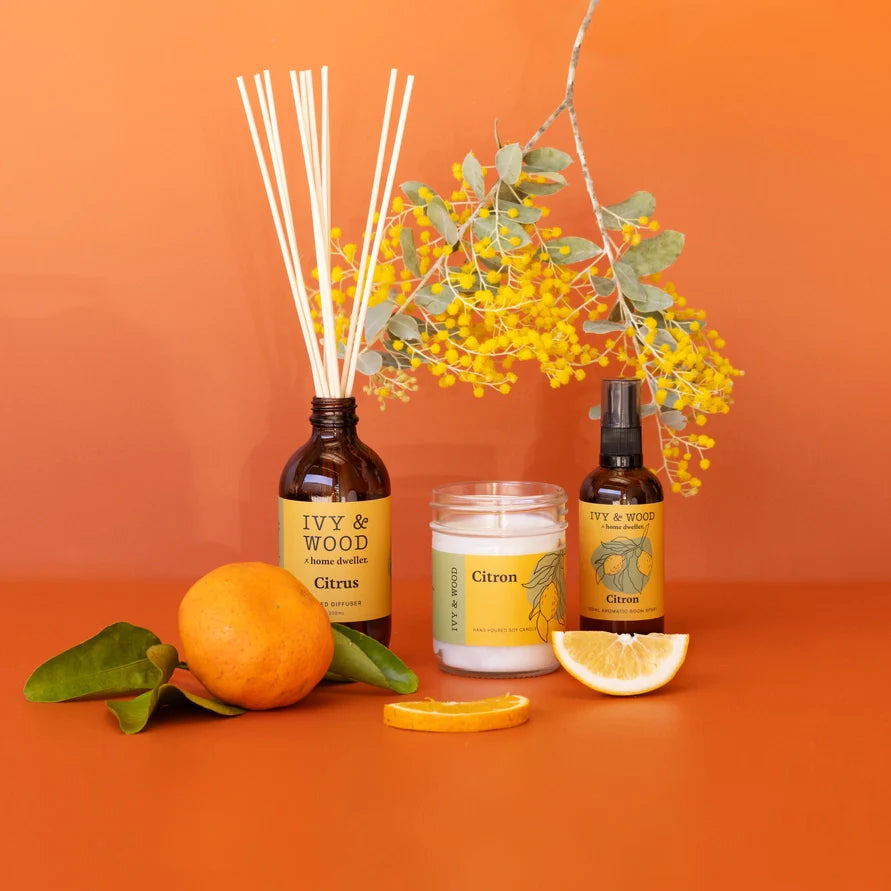 IVY & WOOD - Homebody Collection: Citron Room Reed Diffuser