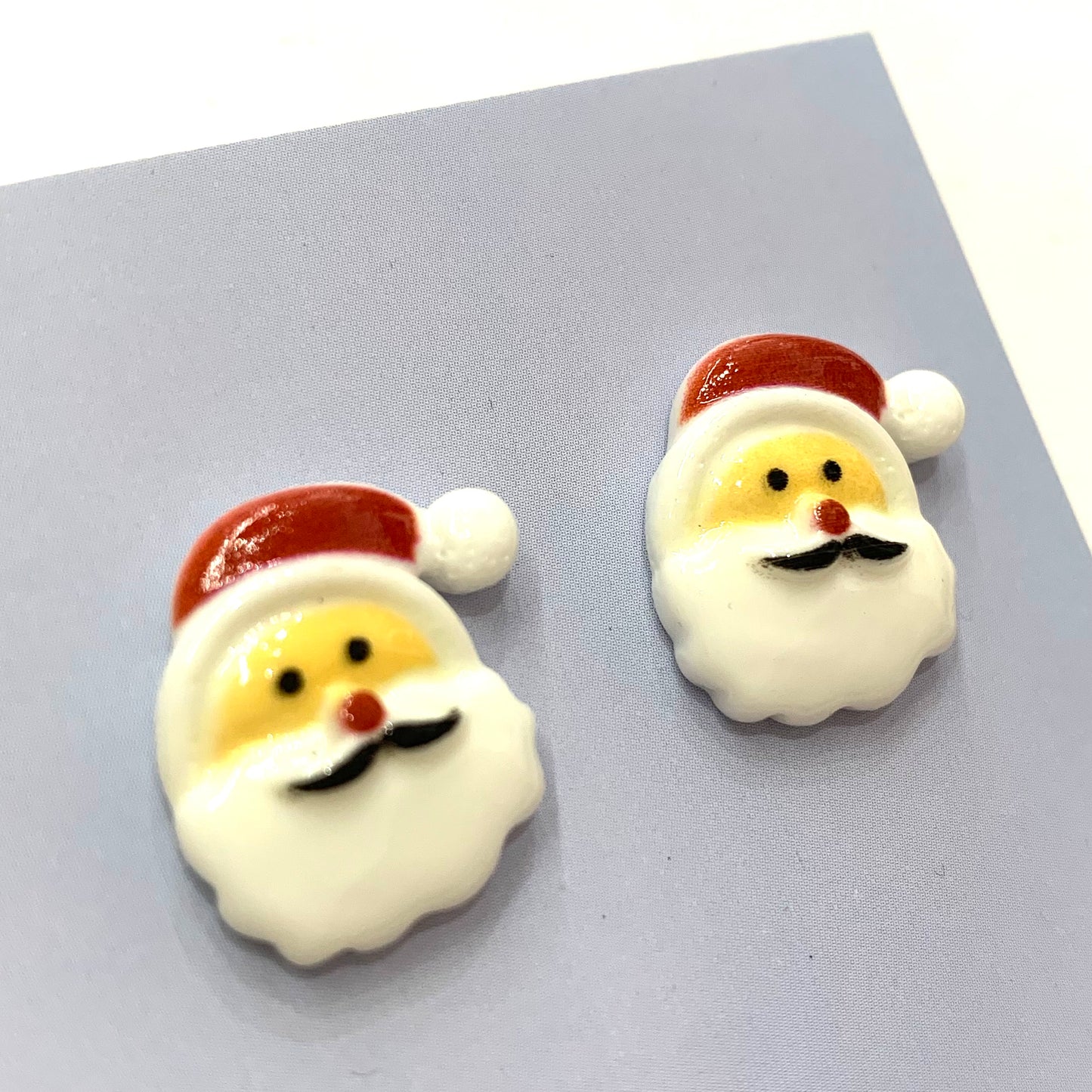 MAKIN' WHOOPEE - "Retro Santas" STATEMENT CHRISTMAS BUTTON STUDS